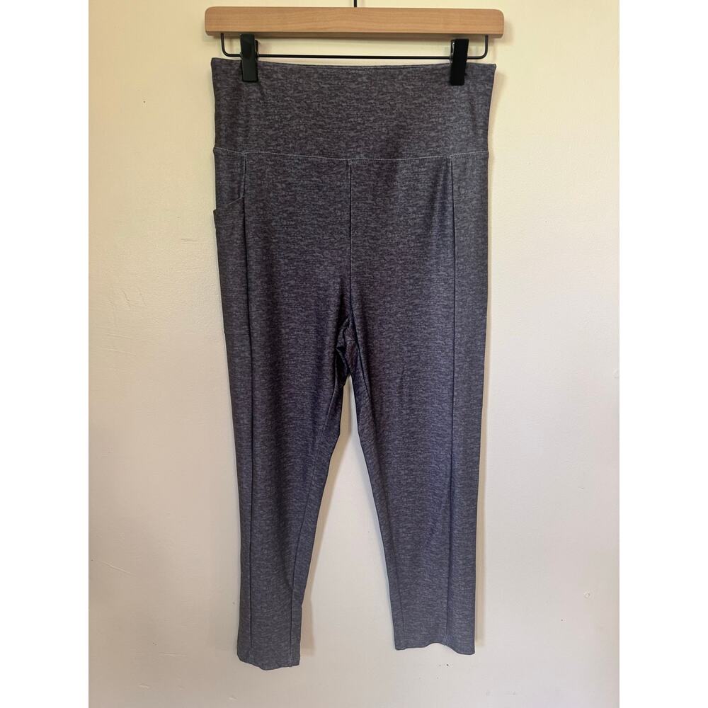 Zone Pro Women's M Gray Marled High Waist Leggings Side Pockets - Picture 2 of 8